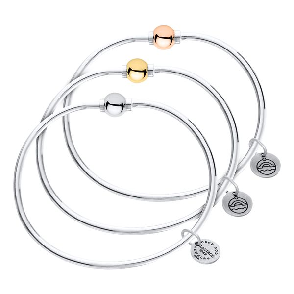 The Classic Single Ball Bracelet with Rose Gold Bead, 7