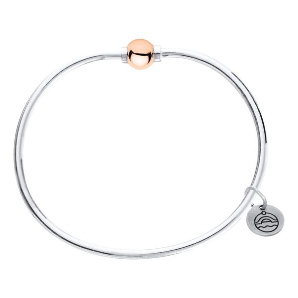 The Classic Single Ball Bracelet with Rose Gold Bead, 7