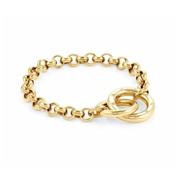 Yellow Gold Infinito Bracelet with Cubic Zirconia Conti Jewelers Endwell, NY
