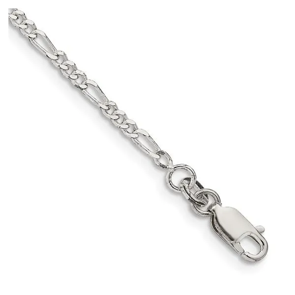 Sterling Silver 2.25mm Figaro Chain Anklet Conti Jewelers Endwell, NY