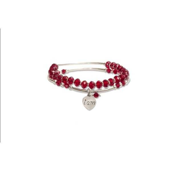 Siam Red Crystal Intentional Bracelet Image 2 Conti Jewelers Endwell, NY