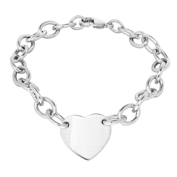 Sterling Silver Heart Charm Bracelet Image 2 Conti Jewelers Endwell, NY