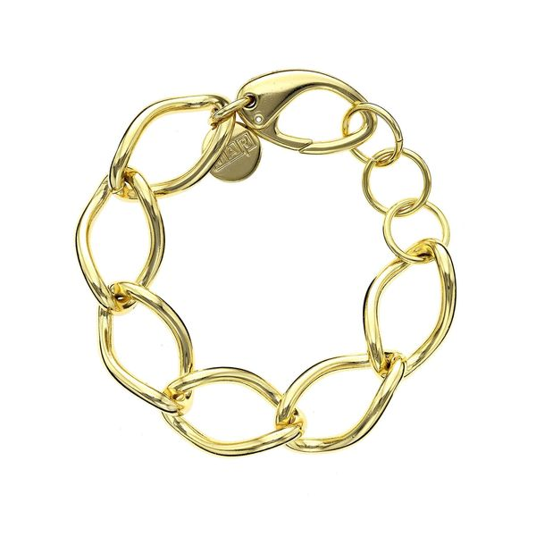 Large Twisted Link Bracelet in 18k Yellow Gold Plated Sterling Silver Conti Jewelers Endwell, NY