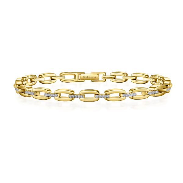 Alternating Link Bracelet in Yellow Gold Conti Jewelers Endwell, NY