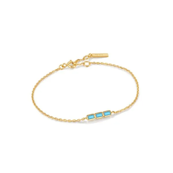 Gold Turquoise Bar Bracelet Conti Jewelers Endwell, NY