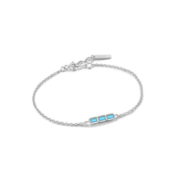 Silver Turquoise Bar Bracelet Conti Jewelers Endwell, NY