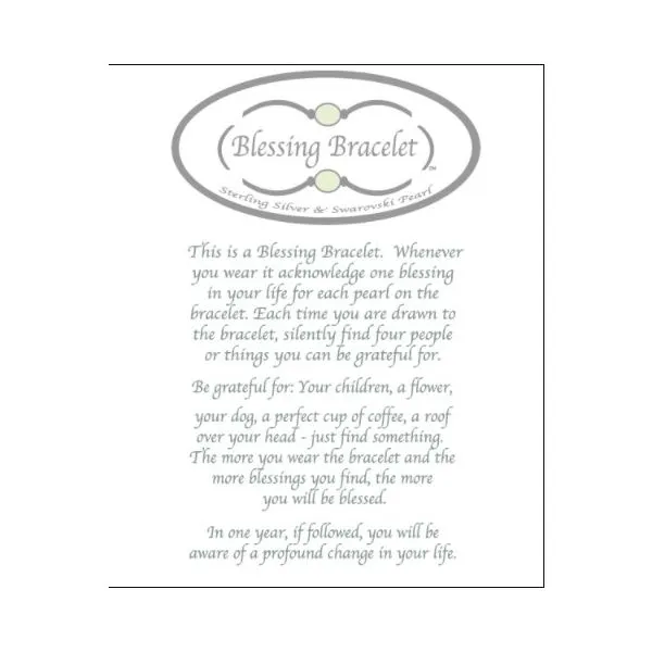 Crystal White Pearl Blessing Bracelet in Sterling Silver Image 2 Conti Jewelers Endwell, NY