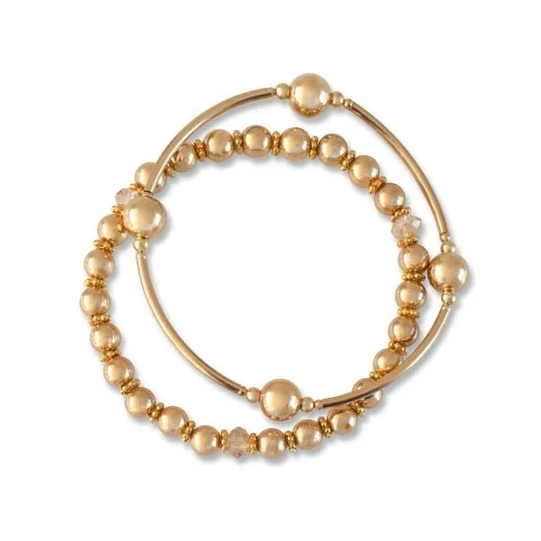 The Dreamer Bracelet in Gold and Crystals Image 2 Conti Jewelers Endwell, NY