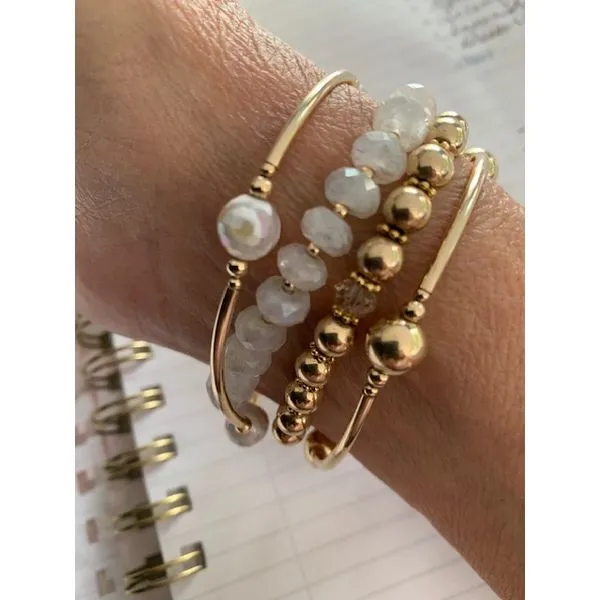 The Dreamer Bracelet in Gold and Crystals Image 3 Conti Jewelers Endwell, NY