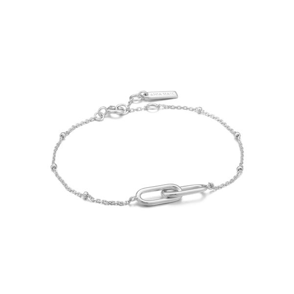 Silver Beaded Chain Link Bracelet Conti Jewelers Endwell, NY