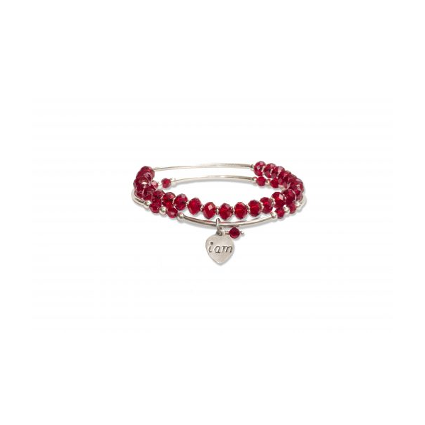 Duo of Dazzling Red Crystal Bracelets in Sterling Silver Conti Jewelers Endwell, NY