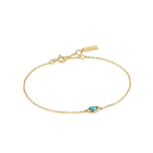 Gold Turquoise Wave Bracelet Conti Jewelers Endwell, NY