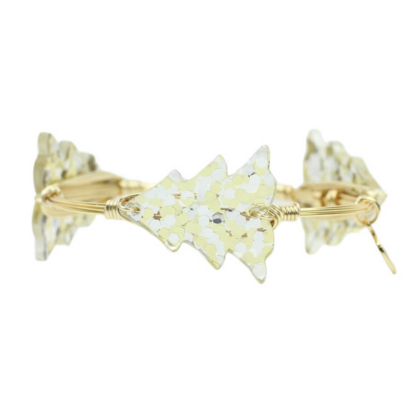 The Metallic Confetti Tree Bangle Bracelet in Gold Conti Jewelers Endwell, NY