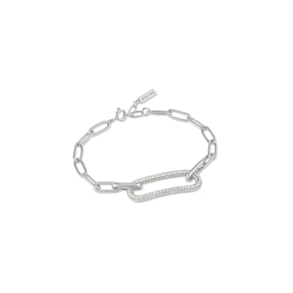Silver Pavé Link Bracelet Conti Jewelers Endwell, NY