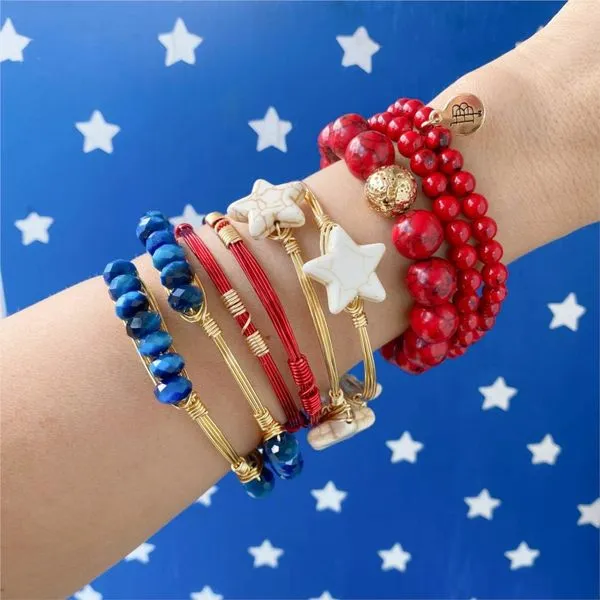 Red + Gold Bangle Stacker in Yellow Gold Image 2 Conti Jewelers Endwell, NY