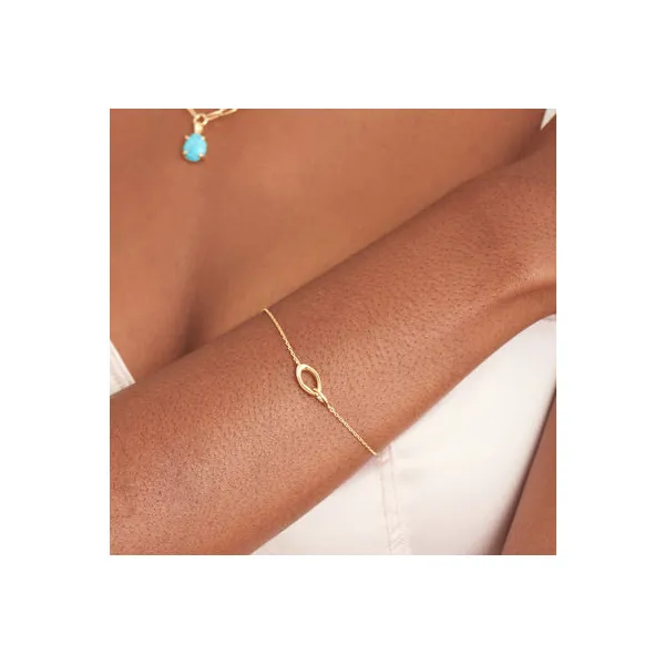 Wave Link Bracelet in Yellow Gold Image 2 Conti Jewelers Endwell, NY