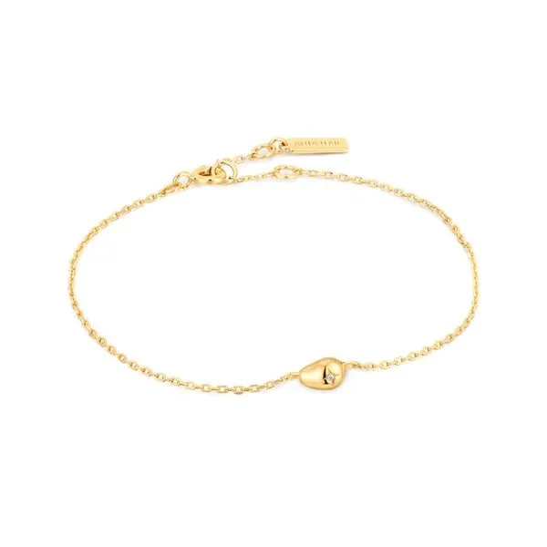 Pebble Sparkle Chain Bracelet in Yellow Gold Conti Jewelers Endwell, NY