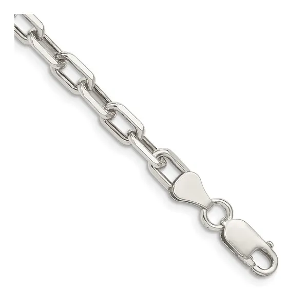 5.75mm Long Link Cable Chain Bracelet in Sterling Silver 8
