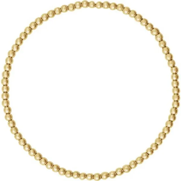2.5 mm Elastic Bead Bracelet in 14k Yellow Gold-Fill, 6 1/2