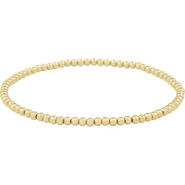 2.5 mm Elastic Bead Bracelet in 14k Yellow Gold-Fill, 6 1/2