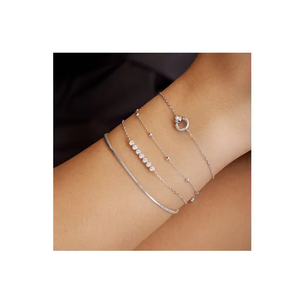 Beaded Chain Bracelet in Sterling Silver Image 2 Conti Jewelers Endwell, NY