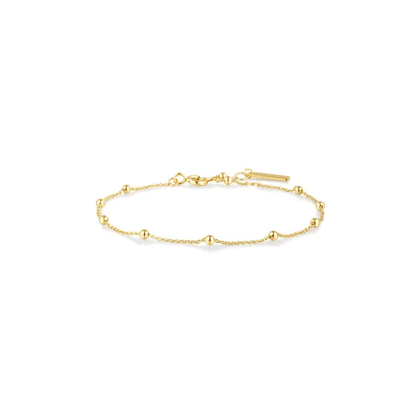 Beaded Chain Bracelet in Yellow Gold Conti Jewelers Endwell, NY