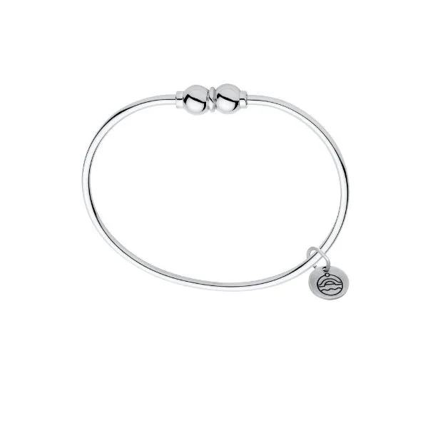 Double Bead Cape Cod Bracelet in Sterling Silver, 5.5