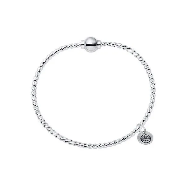 Twisted Wire Cape Cod Bracelet in Sterling Silver, 7