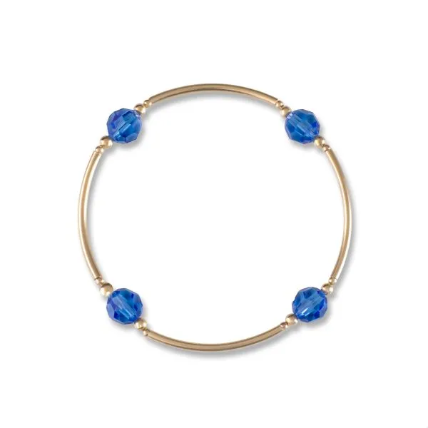 Gold-Filled September Sapphire Birthstone Blessing Bracelet Conti Jewelers Endwell, NY