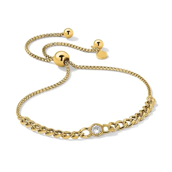 Cubic Zirconia Bolo Bracelet in Sterling Silver Image 3 Conti Jewelers Endwell, NY