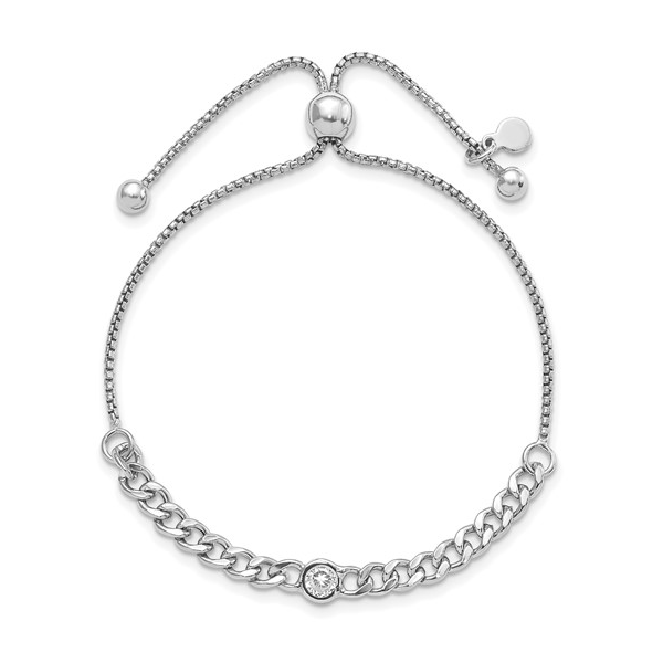 Cubic Zirconia Bolo Bracelet in Sterling Silver Image 2 Conti Jewelers Endwell, NY
