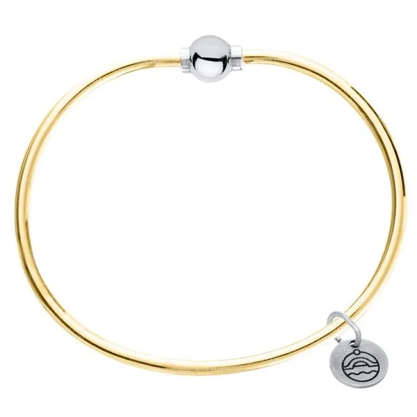 Classic Single Ball Cape Cod Bracelet in 14k Yellow Gold Fill and Sterling Silver, 6.5