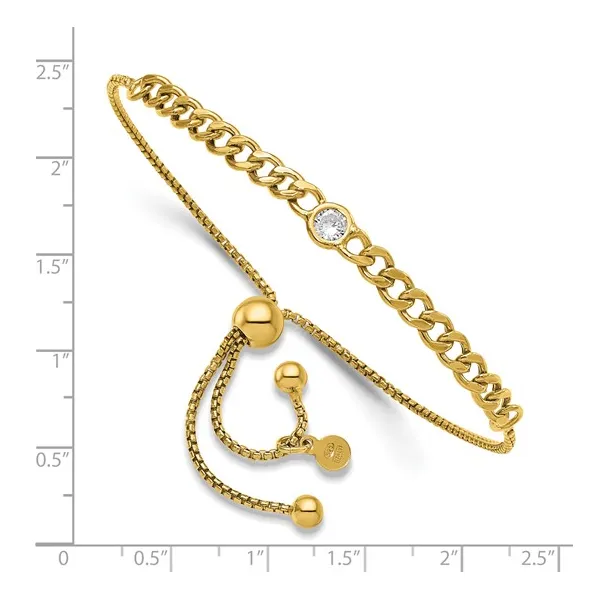 Cubic Zirconia Bolo Bracelet in Sterling Silver Image 5 Conti Jewelers Endwell, NY