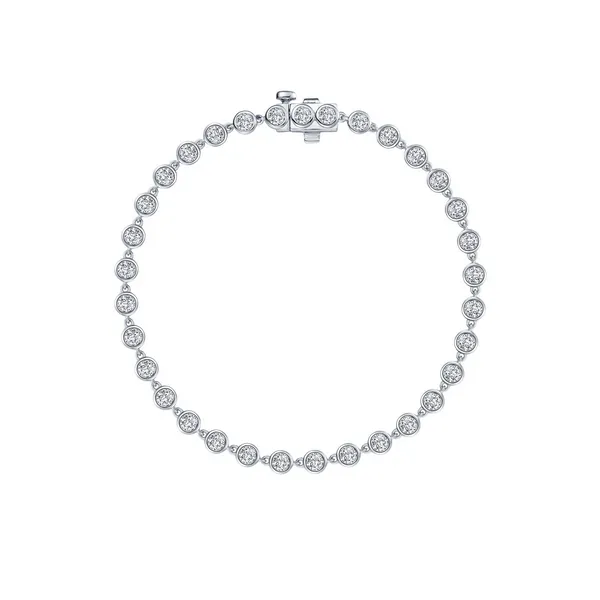 Bezel Tennis Bracelet in Sterling Silver Conti Jewelers Endwell, NY