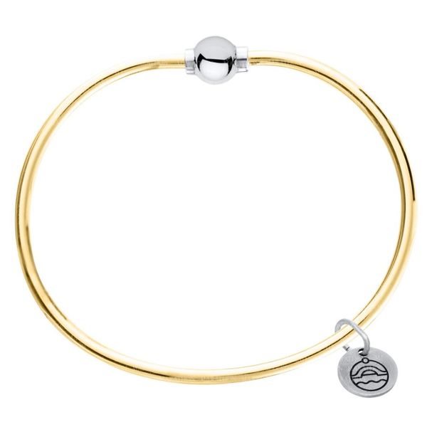 Classic Single Ball Cape Cod Bracelet in 14k Yellow Gold Fill and Sterling Silver, 6.5
