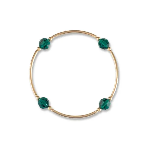 Gold-Filled May Emerald Birthstone Blessing Bracelet Conti Jewelers Endwell, NY