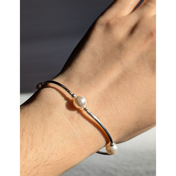 Pearl Blessing Bracelet in Sterling Silver Image 2 Conti Jewelers Endwell, NY