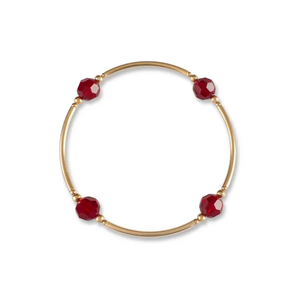 Gold-Filled January Garnet Birthstone Blessing Bracelet Conti Jewelers Endwell, NY