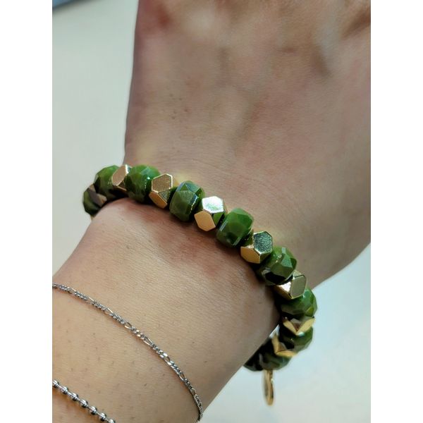 Shelby Stretch Bracelet - Sage Sparkle Image 2 Conti Jewelers Endwell, NY