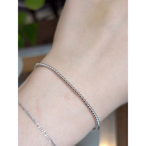 Beaded Bracelet in Sterling Silver Image 2 Conti Jewelers Endwell, NY