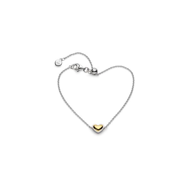 Heart of Gold Bracelet in 18k Yellow Gold and Sterling Silver Conti Jewelers Endwell, NY
