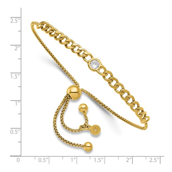 Cubic Zirconia Bolo Bracelet in Sterling Silver Image 5 Conti Jewelers Endwell, NY