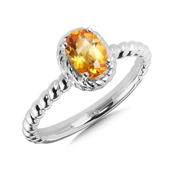 Citrine Birthstone Ring in Sterling Silver Conti Jewelers Endwell, NY