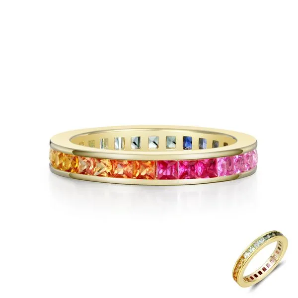 Rainbow Eternity Band Conti Jewelers Endwell, NY