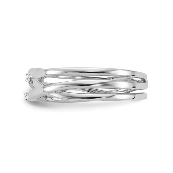 Criss-Crossed Diamond Ring in Sterling Silver Image 3 Conti Jewelers Endwell, NY