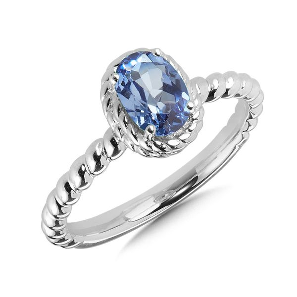 Lab-Grown Blue Sapphire Birthstone Ring in Sterling Silver Conti Jewelers Endwell, NY