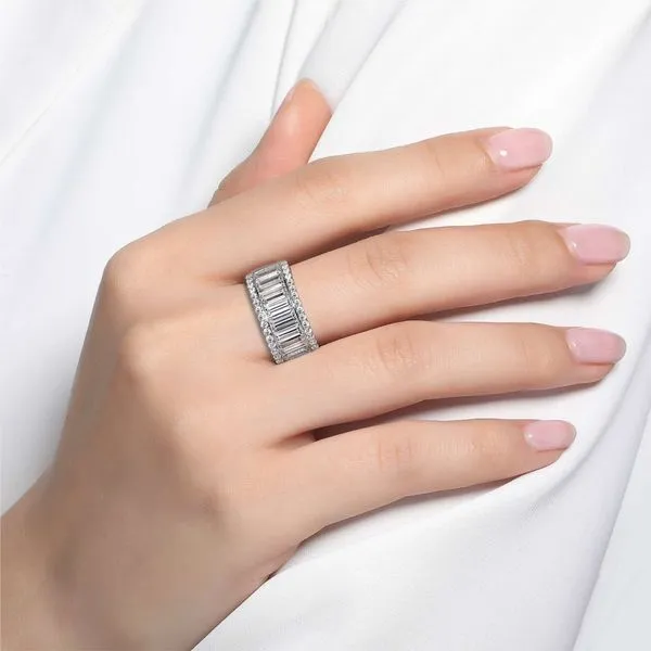 Anniversary Eternity Band in Sterling Silver Image 2 Conti Jewelers Endwell, NY