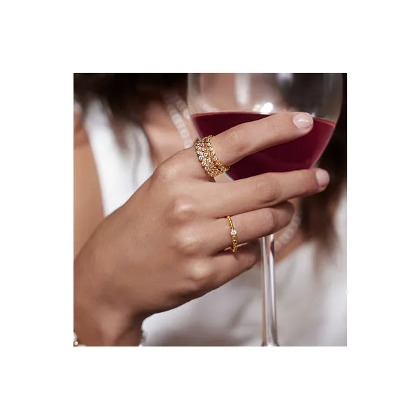 Double Row Bezel Ring in Yellow Gold Image 2 Conti Jewelers Endwell, NY