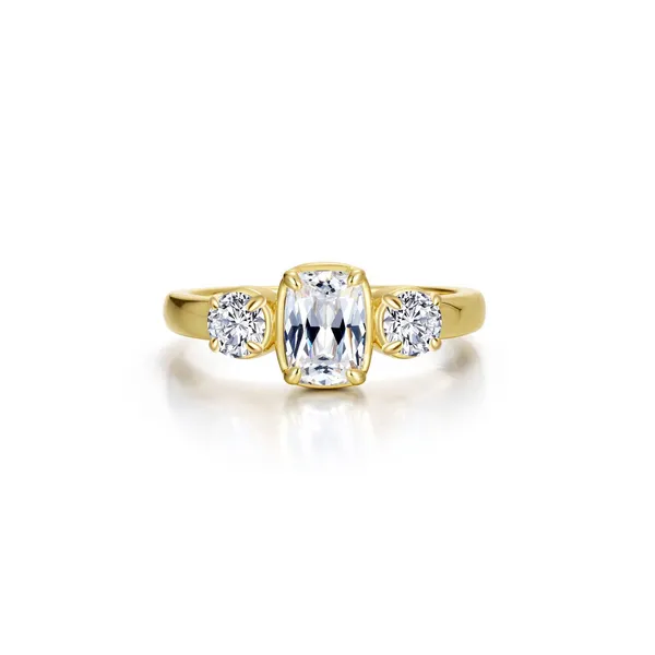 14K Yellow Gold Regal Three-Stone Ring Conti Jewelers Endwell, NY