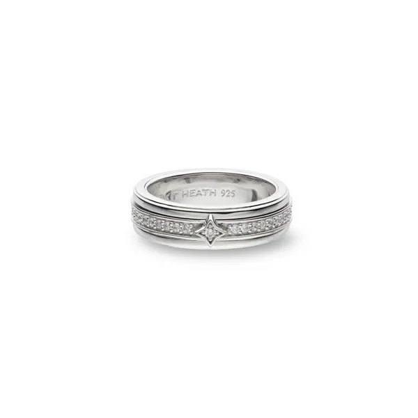 Céleste Astoria Starburst Pavé Spinner Ring in Sterling Silver Conti Jewelers Endwell, NY